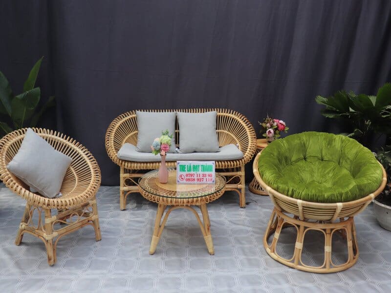 Bàn Ghế Mây Phòng Khách - BGMPK027